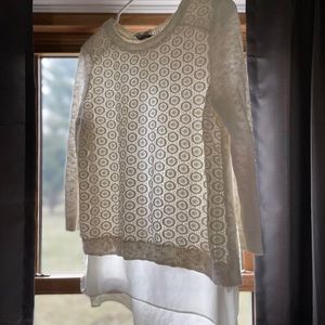 White laced sweater